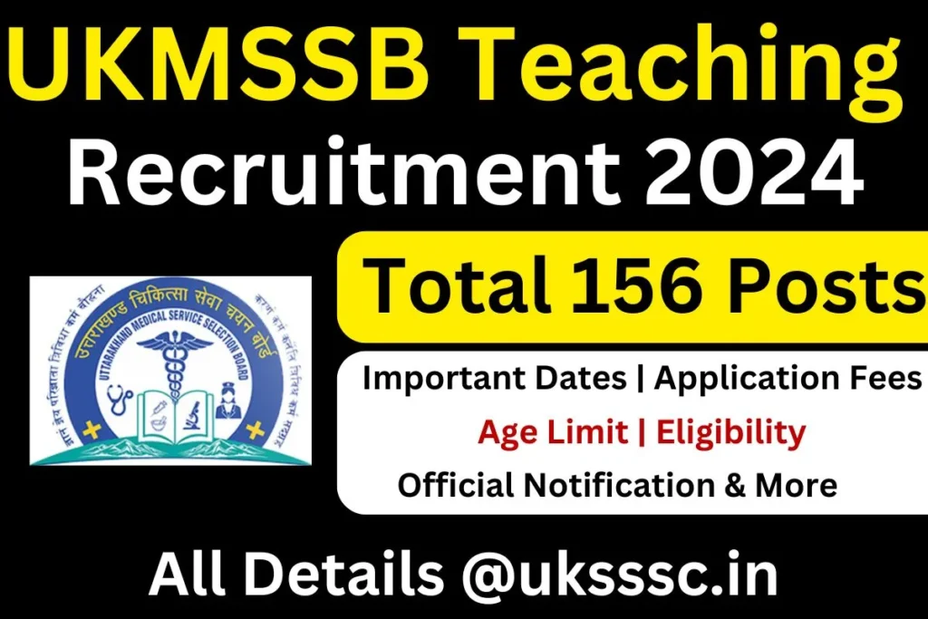 UKMSSB Teaching Recruitment 2024 Apply Online