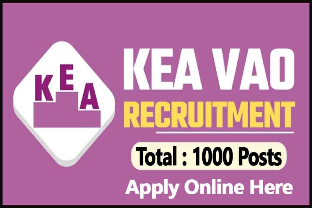 KEA VAO Recruitment 2024, Apply Online For 1000 Posts Vacancies